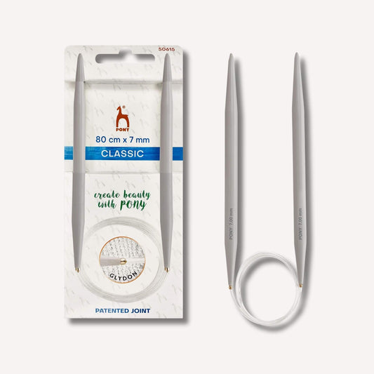 Pony rundstickor med 80 cm flexibel kabel, tillverkade av aluminium och plast. Finns i storlekar 2-20 mm.