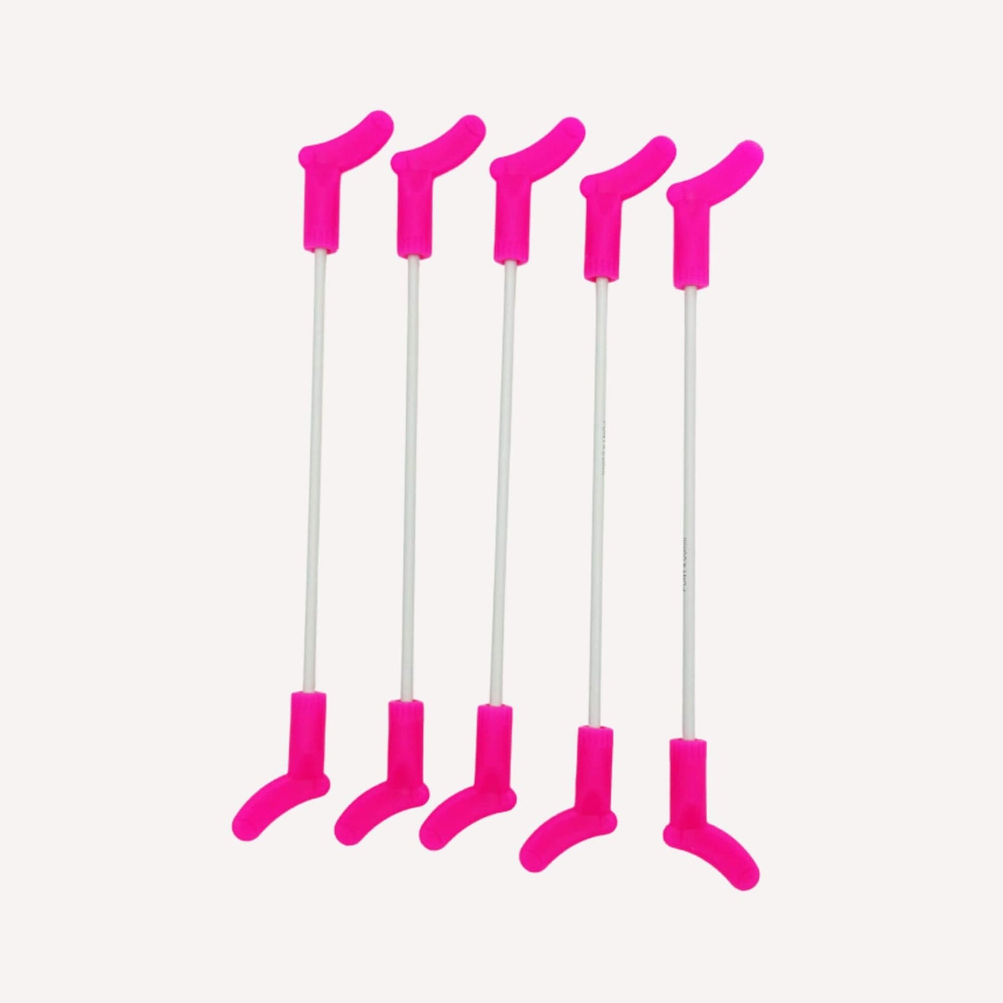 Pony rosa stickskydd i strumpform